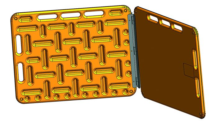 Scharniersystem für 2 Treibbretter